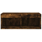 TV Cabinet with LED Lights Smoked Oak 80x30x30 cm 837149