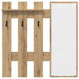 Wall-Mounted Coat Rack Artisan Oak 100 x 10 x 100 cm 874514