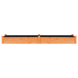Garden Raised Bed with Liner Brown 240x60x25 cm Solid Wood Fir 364299