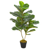 Artificial Plant Fiddle Leaves with Pot Green 90 cm 280172
