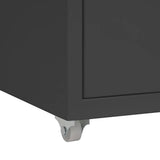 Mobile File Cabinet Anthracite 28x41x69 cm Metal 335919