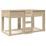 Bunk Bed for Kids Sonoma Oak 75 x 190 cm Engineered Wood 3410389