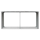 Garden Log Storage Shed Galvanised Steel 330x92x153 cm Grey 44860