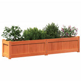 Garden Planters 2 pcs Wax Brown Solid Wood Pine 837479