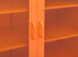 Storage Cabinet Orange Steel Medium Storage Cabinet Rectangular 336174