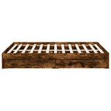 Bed Frame with Drawers without Mattress Smoked Oak 135x190 cm Double 3280696