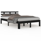 Bed Frame without Mattress Black Solid Wood 200x200 cm 814778