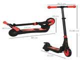 Folding Electric Scooter with Brake, for Ages 6 Years, 8km/h Maximum Speed, Red T3398P349449
