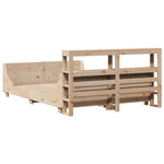 ZNTS Bed Frame without Mattress 150x200 cm King Size Solid Wood Pine 3306456