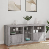 Sideboard with LED Lights Grey Sonoma 162x37x67 cm 3209035