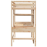 Loft Bed Frame without Mattress 90x190cm Solid Wood Pine 3308547