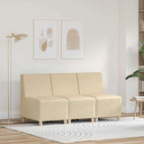 Modular Sofa Unit Armless 3 pcs Cream 55 x 74 x 82 cm Fabric 3399799