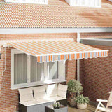 Retractable Awning Multicolour 350 x 200 cm Fabric 3329699