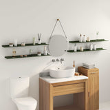 Floating Shelf 4 pcs Olive Green 100 x 18 x 2.5 cm Steel 8004053