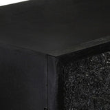 Sideboard Black 60x30x120 cm Solid Acacia and Mango Wood 321613