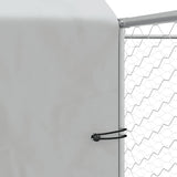 Outdoor Dog Kennel with Roof Silver 12x12x2.5 m Galvanised Steel 3190482