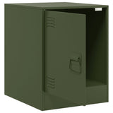 ZNTS Bedside Cabinets 2 pcs Olive Green 34.5x39x44 cm Steel 841616