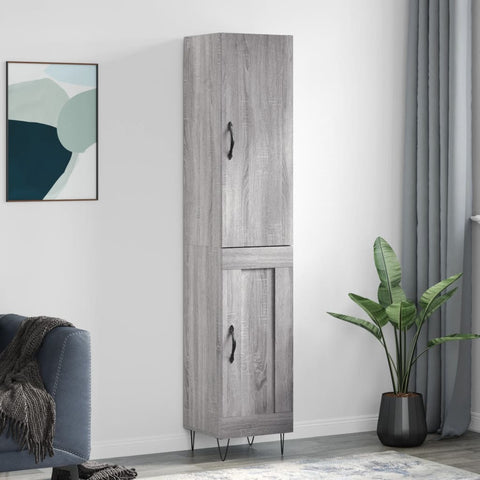 Highboard Grey Sonoma 34.5x34x180 cm Engineered Wood 3199143