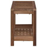 Bathroom Side Table Natural 60 x 30 x 45 cm Solid Teak Wood 42024291