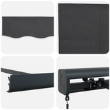 Retractable Awning Anthracite 300 x 250 cm Fabric and Metal 3329931