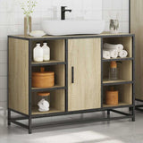 Bathroom Sink Cabinet Sonoma Oak 80x33x60 cm Engineered Wood 849290