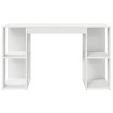Desk with Shelf White 130 x 50.5 x 75 cm Engineered Wood 869498