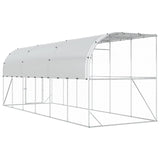 Against Wall Chicken Coop Silver 600 x 200 x 215 cm 3434737
