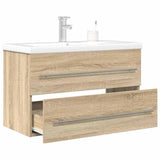 2 Piece Bathroom Furniture Set Sonoma Oak Engineered Wood 3324964