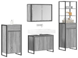 Bathroom Furniture Set with Drawer Grey Sonoma Engineered Wood 3403055
