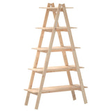 5-Tier Shelf A-shape 110x40x180.5 cm Solid Wood Pine 832331
