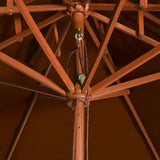 Double Decker Parasol with Wooden Pole Terracotta 270 cm 313765