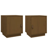 Bedside Cabinets 2 pcs Honey Brown 40x34x45 cm Solid Wood Pine 818282