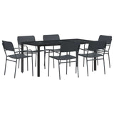 Outdoor Furniture Set 7 pcs Anthracite Steel 3422873