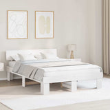 Bed Frame with Headboard White 140 x 200 cm Solid Pine Wood 872567