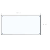 Kitchen Backsplash Transparent 120x60 cm Tempered Glass 249480