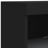 Sideboard Black Engineered wood, Glass Medium Sideboard 836687