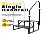 RV Step Stool, 2 Step, Hot Tub Steps with Handrail, Portable Pool, 660Lbs Heavy Duty 26559003