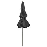 ZNTS 3-Tier Garden Parasol with Aluminium Pole Anthracite 2.5 m 313862