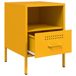 ZNTS Bedside Cabinet Mustard Yellow 36x39x50.5 cm Steel 843060