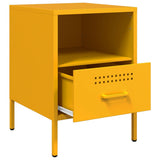 ZNTS Bedside Cabinet Mustard Yellow 36x39x50.5 cm Steel 843060