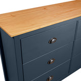 Sideboard Hill Grey 125x40x80 cm Solid Pine Wood 288985