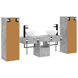 Bathroom Furniture Set 5 pcs Concrete Grey 33 x 34.5 x 100 cm 3405966