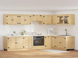 Cabinet with Drawer SKI 10 pcs Honey Brown Solid Pine Wood 3392647