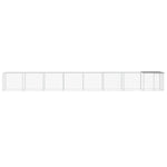 Chicken Cage with Roof Light Grey 803x98x90 cm Galvanised Steel 3189047