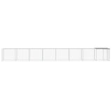 Chicken Cage with Roof Light Grey 803x98x90 cm Galvanised Steel 3189047