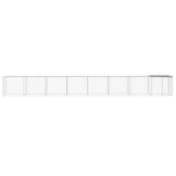 Chicken Cage with Roof Light Grey 803x98x90 cm Galvanised Steel 3189047