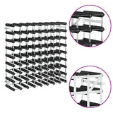 Wine Rack for 72 Bottles Black Solid Pine Wood 325916