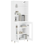 Highboard White 69.5x34x180 cm Engineered Wood 3189293