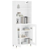 Highboard White 69.5x34x180 cm Engineered Wood 3189293