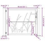 Garden Gate 100x100 cm Corten Steel Grass Design 153173
